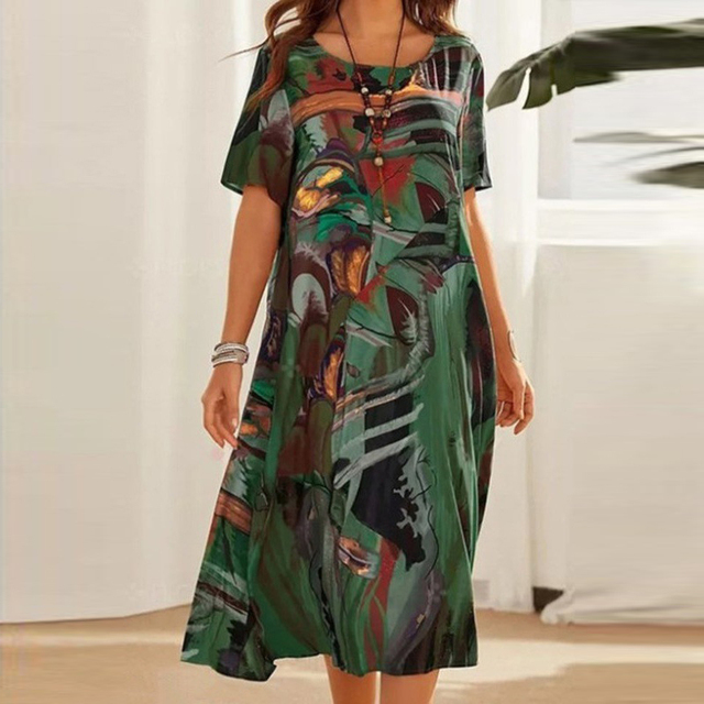 Kaja | Stilfuld Casual Midikjole