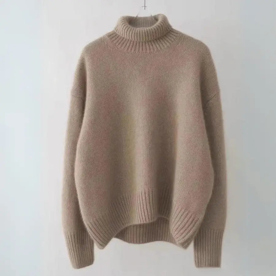 Malou | Elegant Og Stilfuld Oversized Vinterstriktrøje