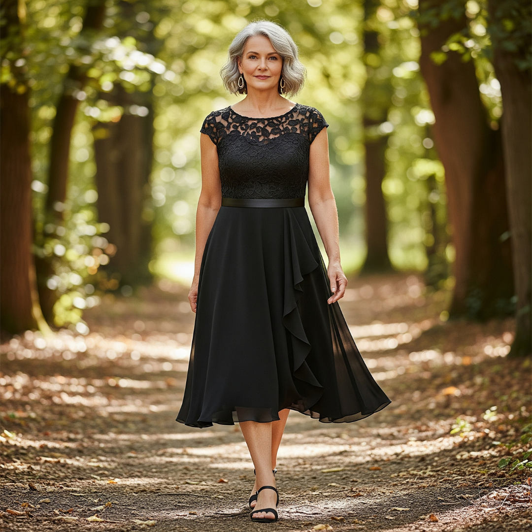 Gabriella | Elegant Og Komfortabel Midikjole I Blonde