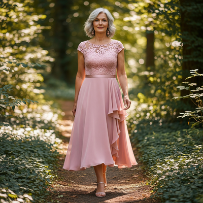 Gabriella | Elegant Og Komfortabel Midikjole I Blonde