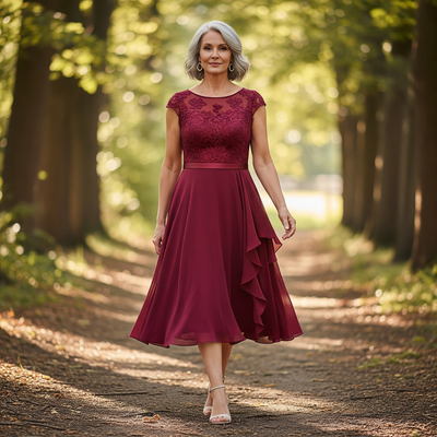 Gabriella | Elegant Og Komfortabel Midikjole I Blonde
