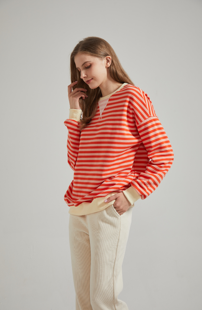 Gudrun | Stilfuld Stribet Relaxed Fit Sweater