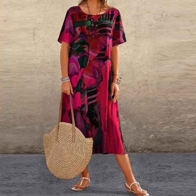 Kaja | Stilfuld Casual Midikjole