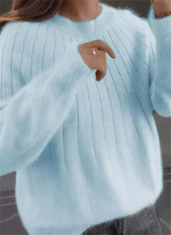 Claire | Hyggelig Ribstrikket Pullover