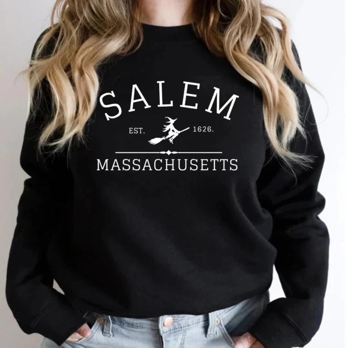 Mathilde | Vinter Dame Sweatshirt med Heks Print
