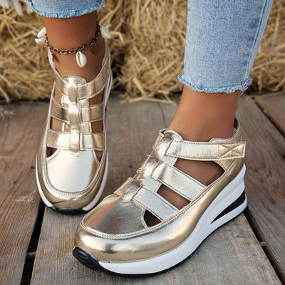 Elfriede | Metalliske Sneakers Stilfulde Og Behagelige