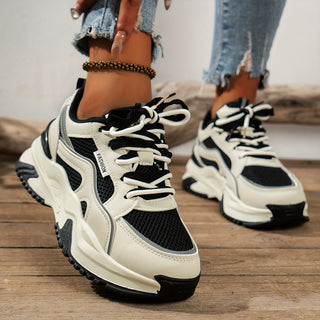 Henriette | Dame Chunky Sneakers med Mesh og Gummisål