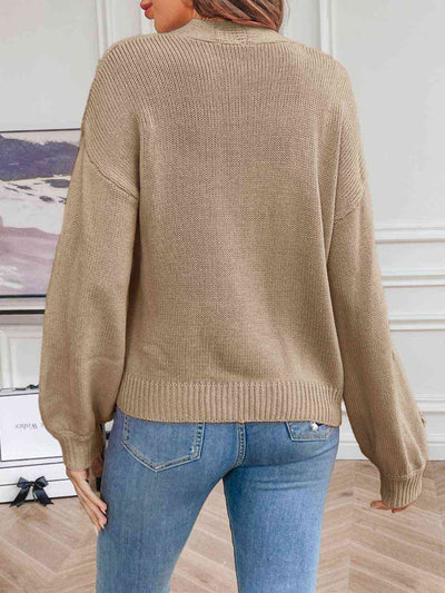 Inger | Dame Vinter Cardigan med Blomsterbroderi