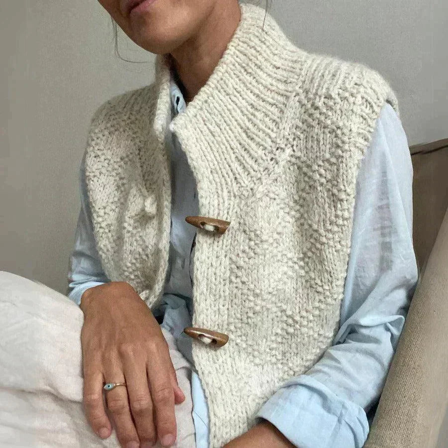 Lizette | Stilfuld og Behagelig Strikket Vest
