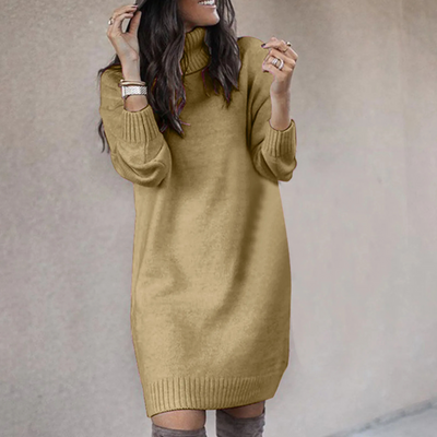 Lena | Vinter Dame Rullekravesweaterkjole