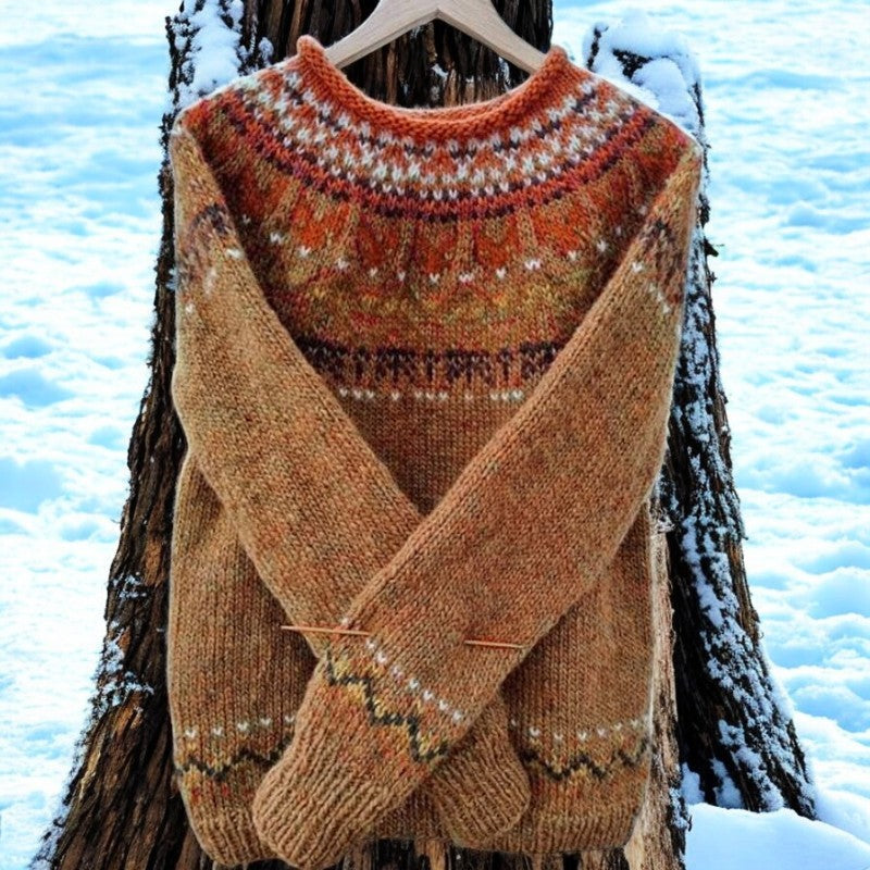 Barbara | Striktrøje i Jordnære Nuancer