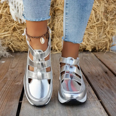 Elfriede | Metalliske Sneakers Stilfulde Og Behagelige