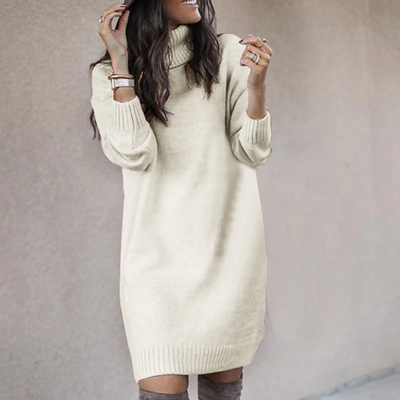 Lena | Vinter Dame Rullekravesweaterkjole