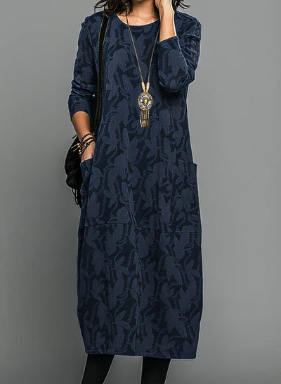 Cassie | Casual Rund Hals Vinterkjole