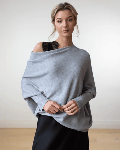 Johanne | Dame Off-Shoulder Sweater med Løs Pasform