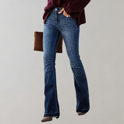 Edith | Dame Vinter Udsvingede Denimjeans