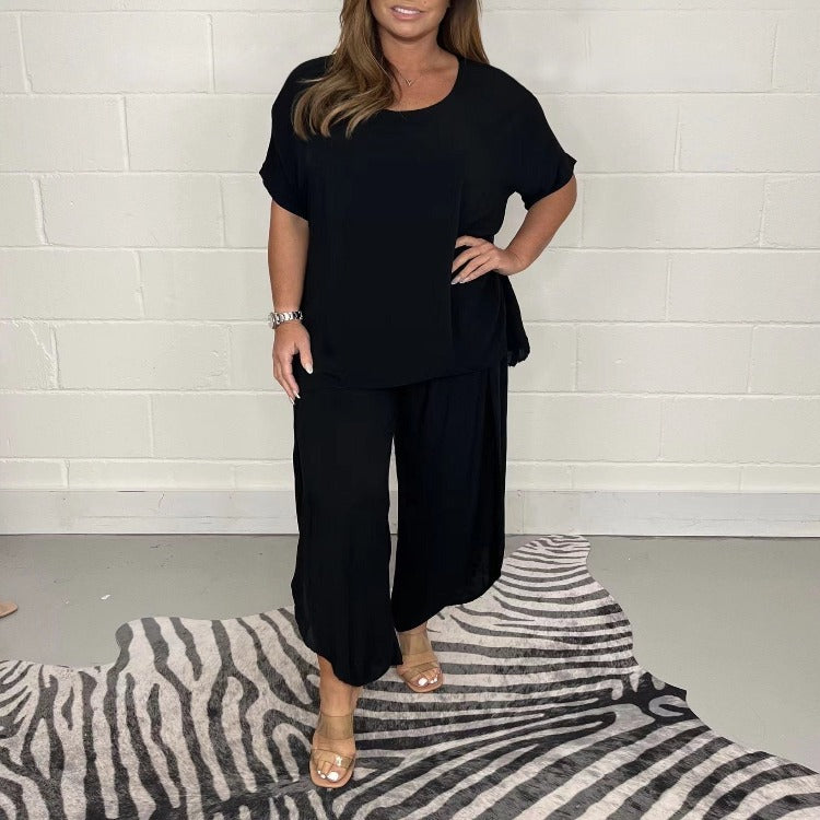 Anna | Dame Løst Sæt Med Kortærmet Top