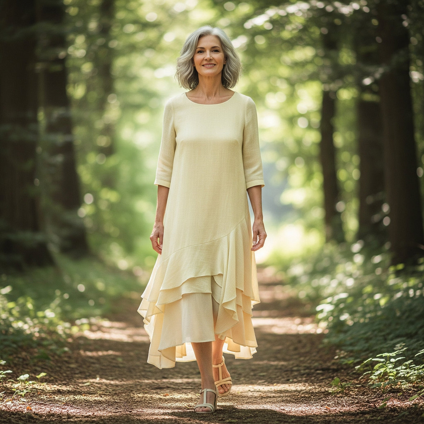 Evelina | Elegant Og Komfortabel Lag-På-Lag Kjole