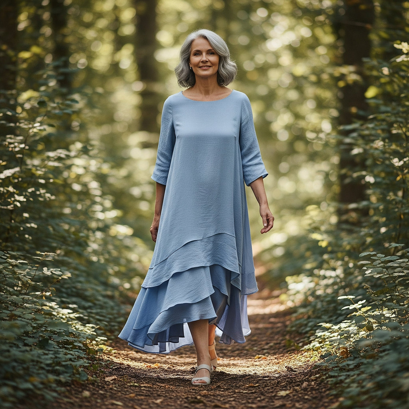Evelina | Elegant Og Komfortabel Lag-På-Lag Kjole