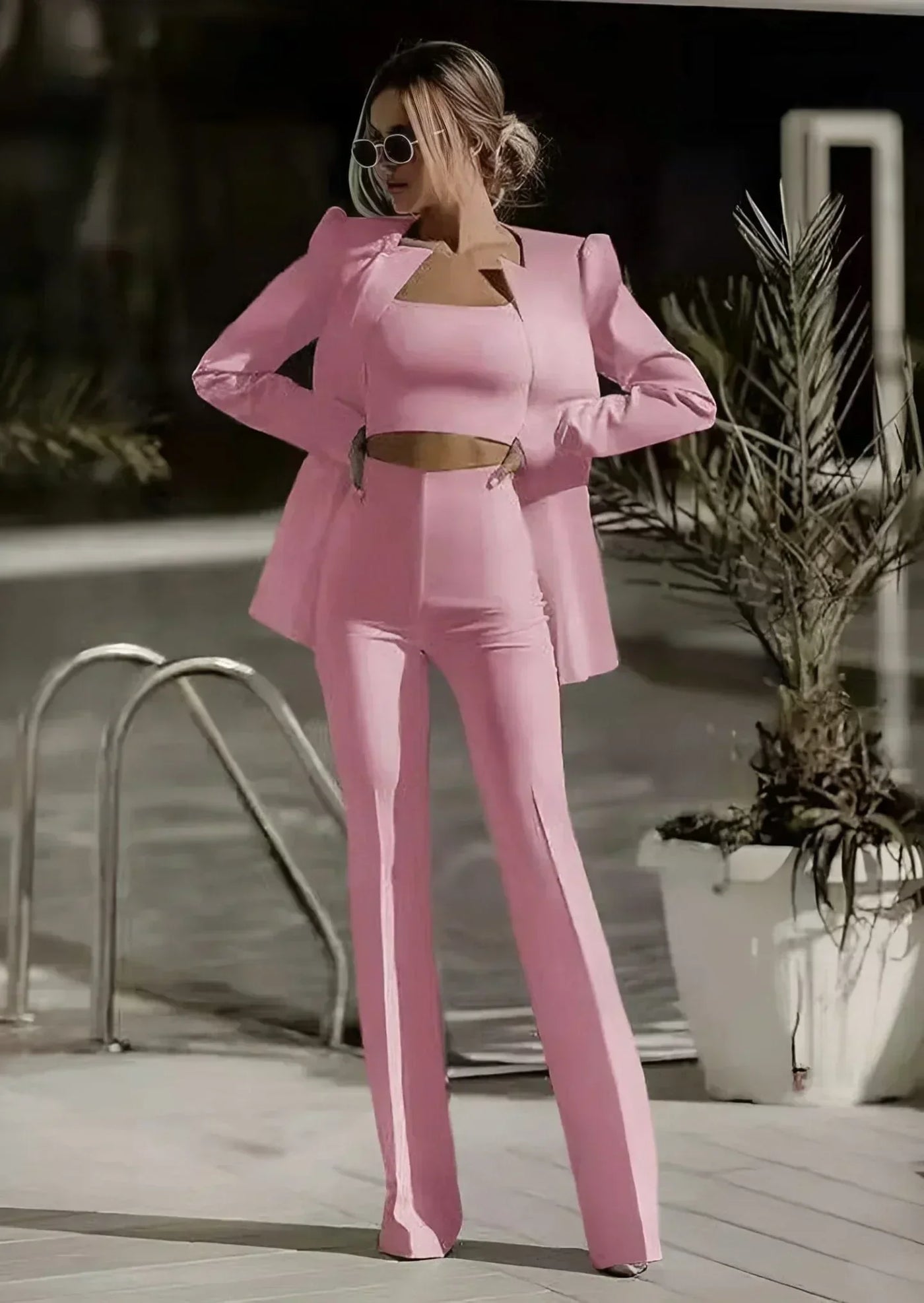 Nanna | Dame Formelt Sæt Med Højtaljede Bukser