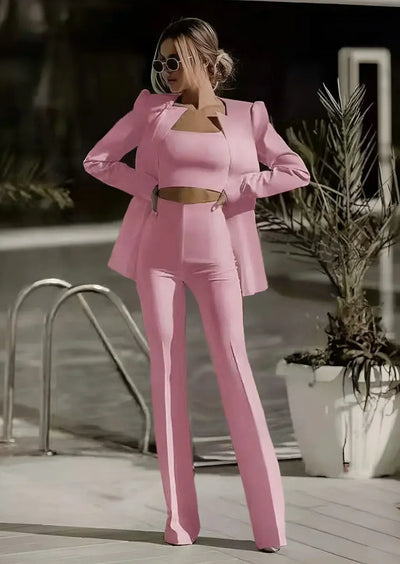 Nanna | Dame Formelt Sæt Med Højtaljede Bukser