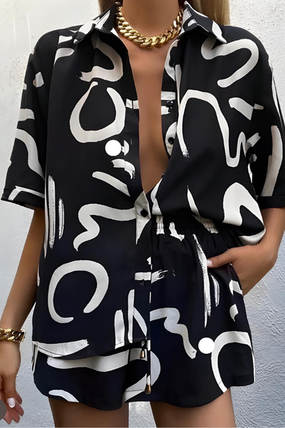 Alette | Stilfuldt To-delt Sæt med Løstsiddende Pasform