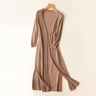 Josefine | Lang Åben-Front Cardigan