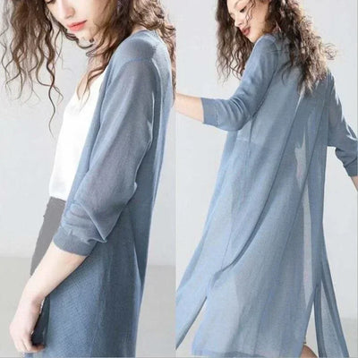 Josefine | Lang Åben-Front Cardigan
