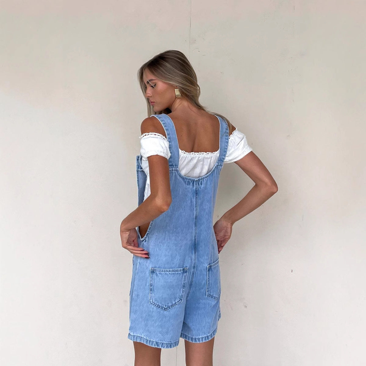 Josepha | Afslappet Playsuit med Knapper og Lommer