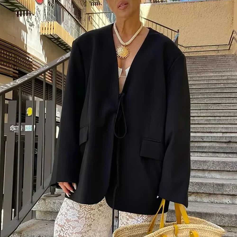 Jasmin | Dame Sommerblazer Med Løs Pasform