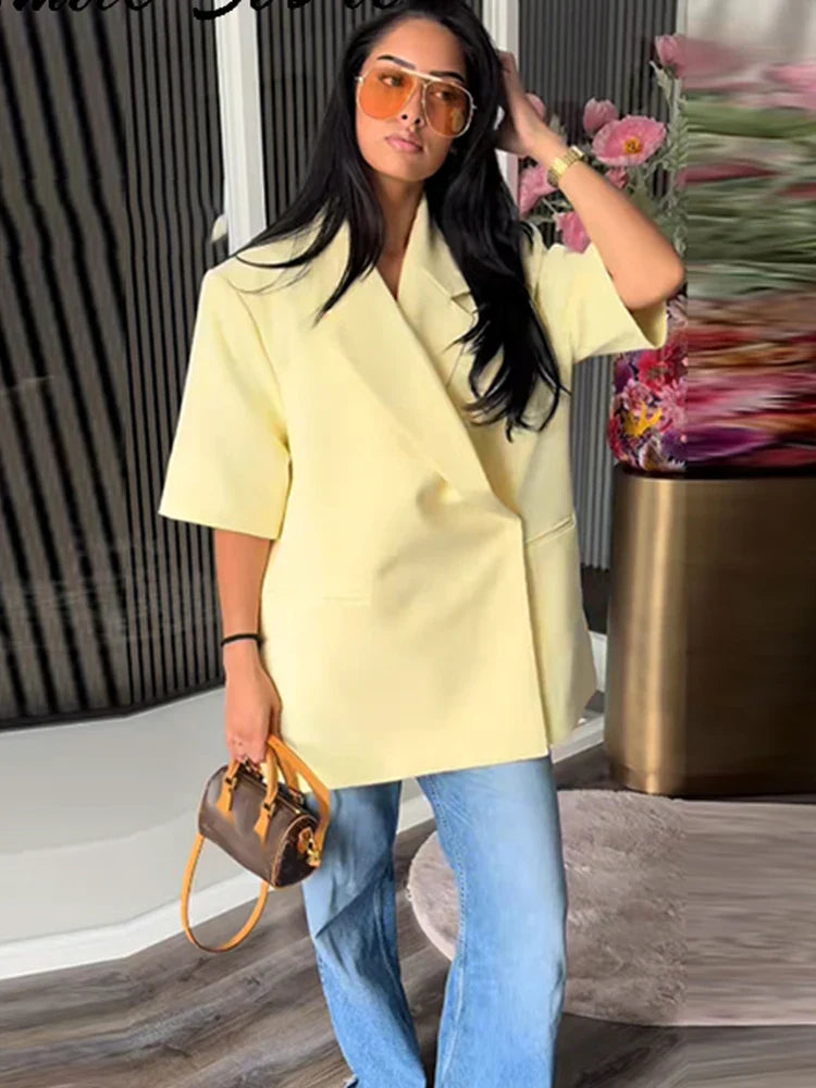 Grethe | Dame Sommerblazer Med Løs Pasform