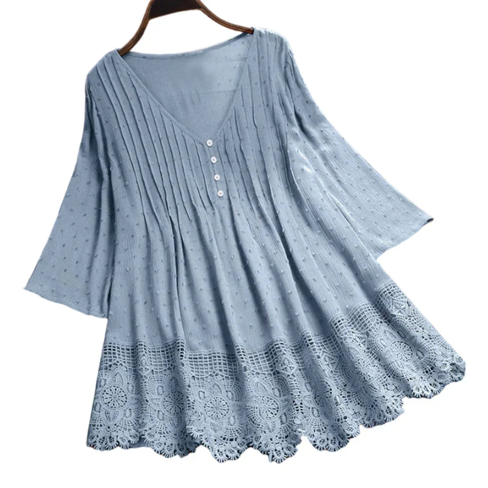 Nena | Stilfuld og Behagelig Blondebluse