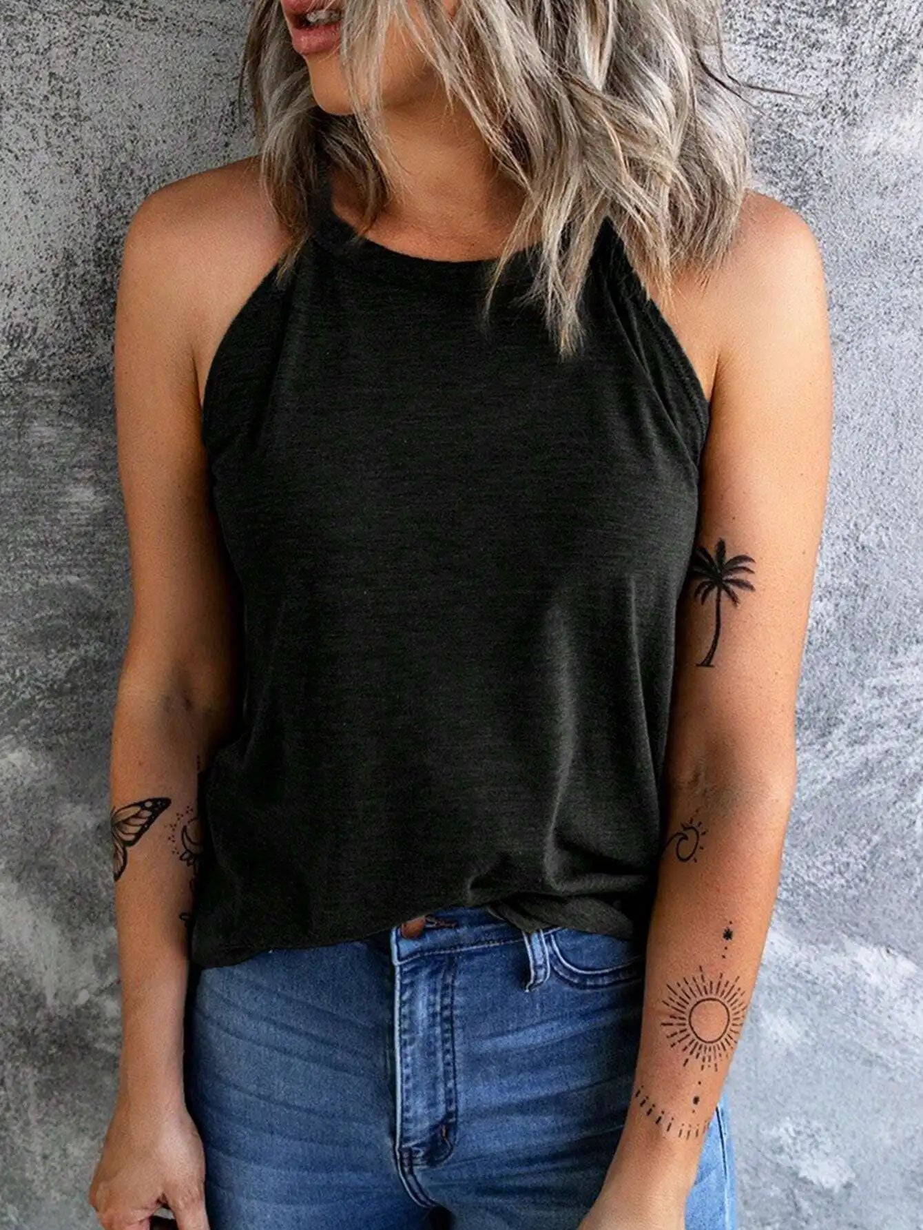 Barbar| Dame Sommer Casual Ærmeløs Tank Top