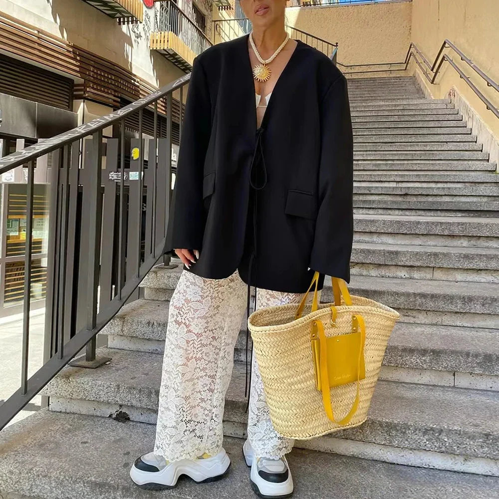 Jasmin | Dame Sommerblazer Med Løs Pasform