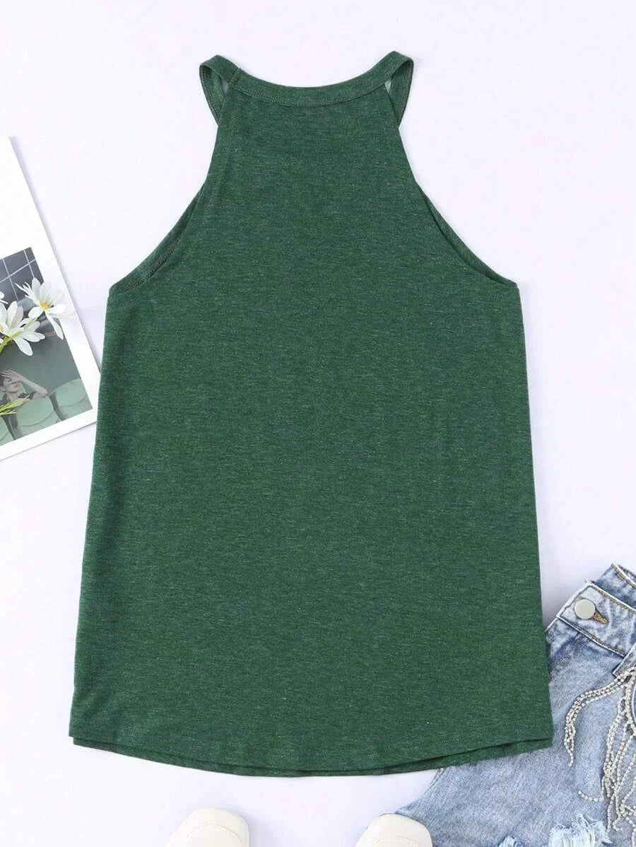 Barbar| Dame Sommer Casual Ærmeløs Tank Top