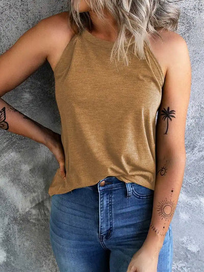 Barbar| Dame Sommer Casual Ærmeløs Tank Top