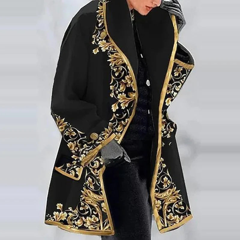 Agnete | Dame Vinterfrakke med Blomsterbroderi