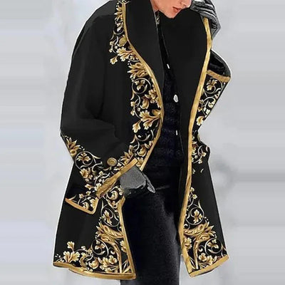 Agnete | Dame Vinterfrakke med Blomsterbroderi