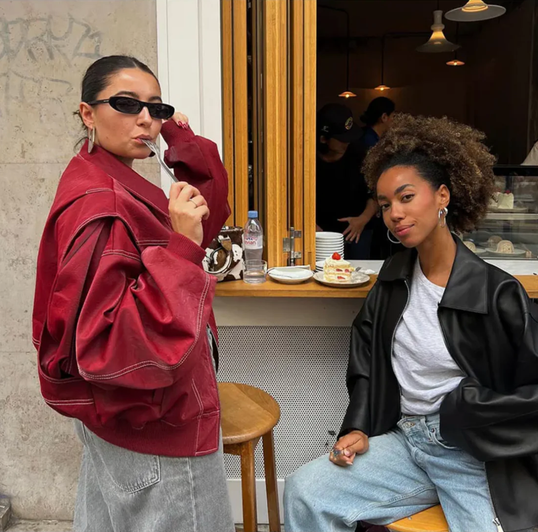 Faye™ | Oversized Læderjakke