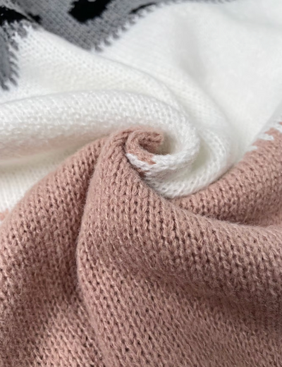 Saga | Leopardmønstret Sweater med Farveblokke