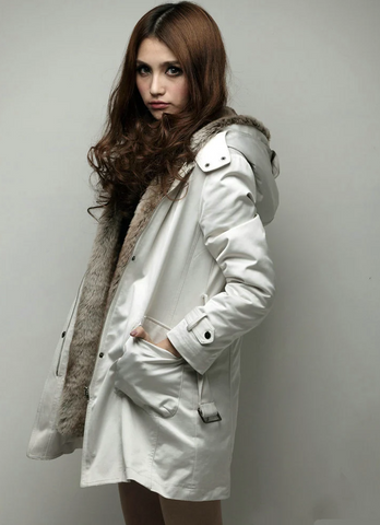 Inger | Stilfuld Frakke med Faux Pelsfor