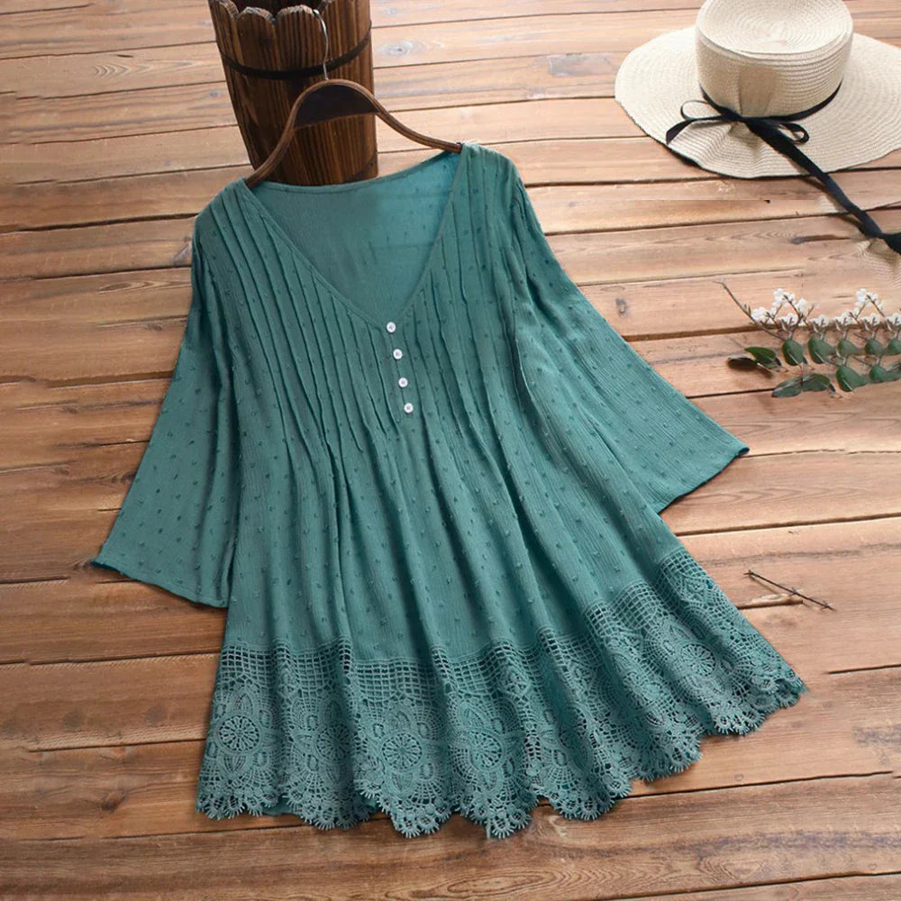 Nena | Stilfuld og Behagelig Blondebluse