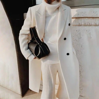 Christina | Dame Vinterfrakke med Dobbeltknapper