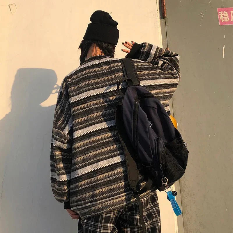 Margrethe | Dame Casual Stribet Oversized Sweater