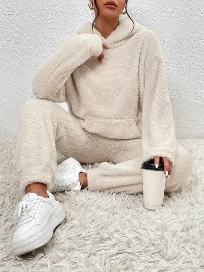 Josepha | Dame Fleece Loungewear Sæt Med Hætte