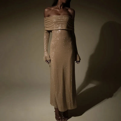 Judith | Elegant Skulderløs Aftenkjole