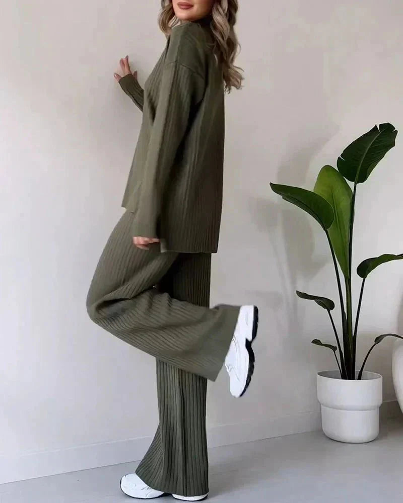 Wilma | Stilfuldt Strikket Sæt med Løs Pasform