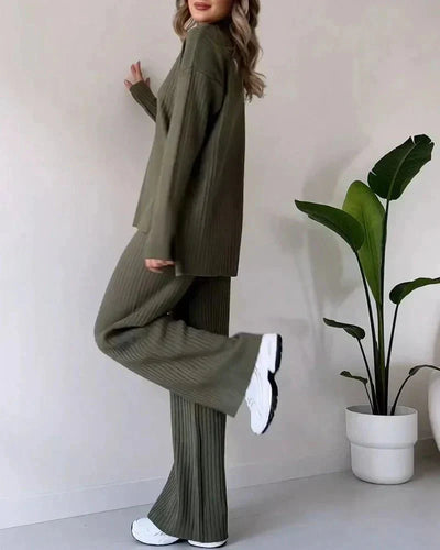 Wilma | Stilfuldt Strikket Sæt med Løs Pasform