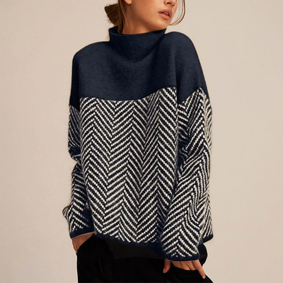 Dagmar | Stilfuld Sildbensstrikket Sweater