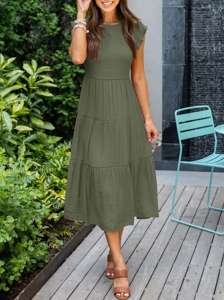 Nikita | Behagelig Casual Midi-kjole